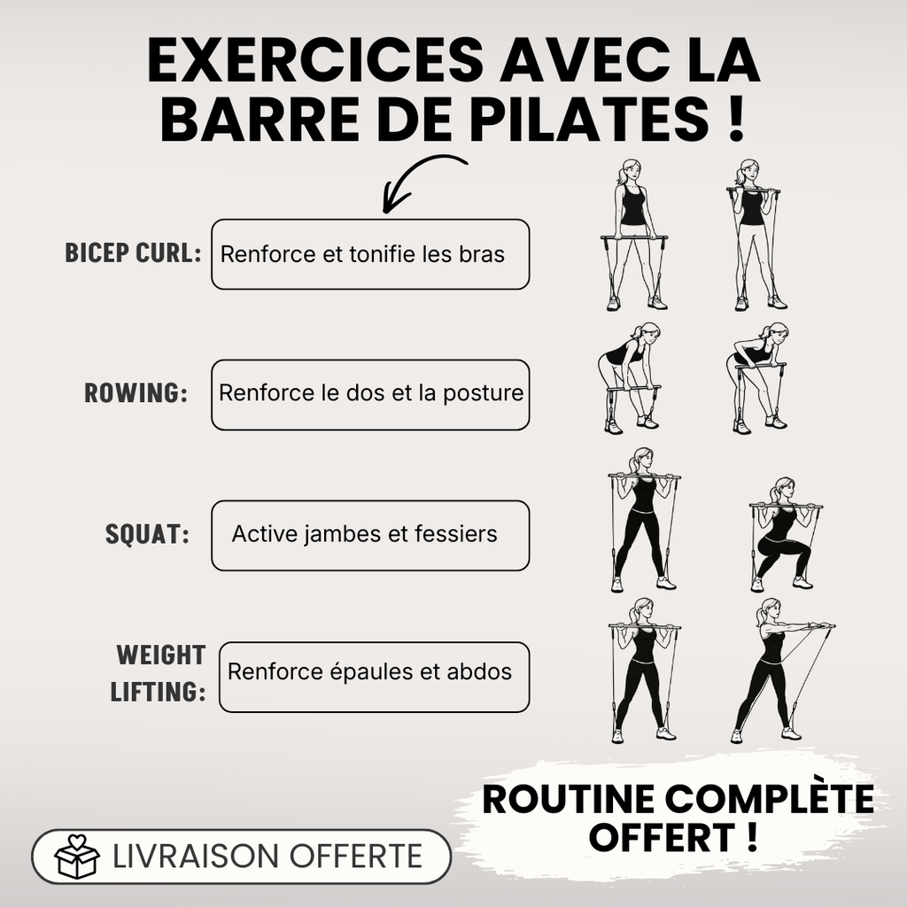 Barre de Pilates – Renforcez votre corps en douceur et sans douleur !